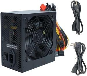 Modular Gaming PC Power Supply PSU Rated-600W 120mm Fan 24Pin ATX 12V Desktop Computer Source AC180-264V EU plug