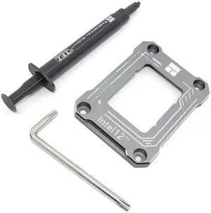 Aluminum Fixed Backplane Pressure-resistant Plate CPU Bending Correction Fixed Buckle for 12th Generation LGA1700(Gray)