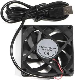 70mm Fan 7025 7015 7010 DC 5V USB Connector Quiet Cooling Fan for DIY Cooling Router Game TV Box Power Supply(1.5cm)