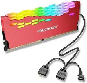 Heatsink High Compatibility 5V 3PIN ARGB Memory Spreader Cooler Addressable RGB Cooling Vest For Desktop(AS SHOWN)