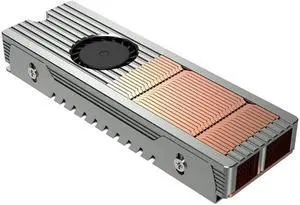 PCIE NVME M.2 Heatsink Cooling Fan Alloy Bronze Radiator Double-Side Thermal Pad For M.2 2280 PCI-E NVME SSD Hard Disk