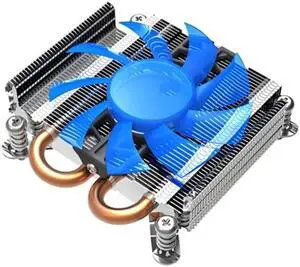 S85 2 Heatpipe Ultra Thin PWM Fan for HTPC 1U Mini PC Cooling Fan for Socket LGA1200 115x CPU Cooler Fan Low Profile
