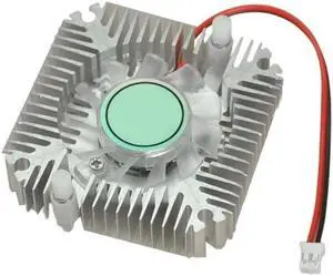 12V Graphics Heatsink Cooling Fan Radiator Cooler for IC computer Thermal 2.0Plug Computer Graphics Radiator Cooler (Silver)