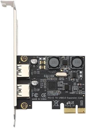 PCI-E to USB 3.0 Adapter 2-Ports 5Gbps Self-Powered USB 3.0 PCI E Expansion Card PCI Express USB Card for Desktop