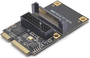 MINI PCI-Express to 19pin USB3.0 Expansion Card Mini PCI-E to USB3.0 Adapter Riser Card 15pin Sata/4Pin Power(SATA)