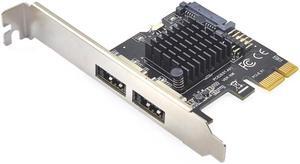 Pci-e to Dual Port POWER OVER ESATA pci e to Power eSATA USB Expansion Card for Command Queuing Expansion Cards(A)