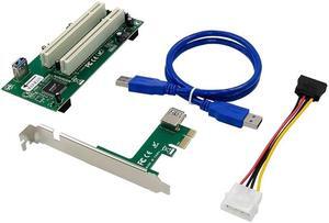 PCI-Express To PCI Adapter Card Pcie To Pci Slot Expansion Card with 15 Pin SATA Power Cable Connector For PC(as shown)