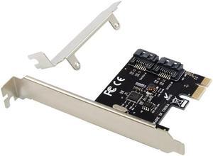 PCI-Express ASM1061 Single Chip Sata Expansion Card PCI-E to 2 Sata Gen3 6Gb Host Controller Adapter