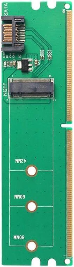 M.2 Ngff- SSD to SATA Adapter DDR2 Powered SATA to M.2 SSD Ngff- B Key Convert Card to Win 7/8/10 Support 2242-60-80 SSD