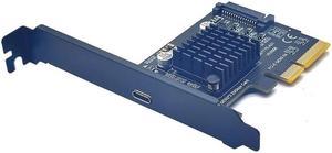 PCIe to USB 3.2 Gen2 Adapter Card with 20Gbps Bandwidth PCI-Express Expansion Card Internal Motherboard Riser Card