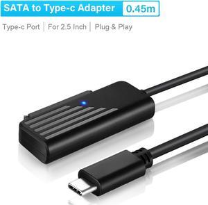 SATA Ke Adaptor USB 2-In-1 USB3.0 Tipe C Ke SATA untuk HDD 2.5 "Inci Hard Disk Transfer Data USB SATA Konverter untuk Laptop(SATA to Type C)