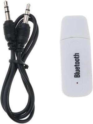 USB Bluetooth-compatible 4.0 Adapter Car Speaker Wireless Audio Bluetooth-compatible Stick 3.5mm Jack For TV PC Car Kit Adapter(White)