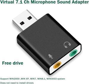 USB External Sound Card Jack 3.5mm USB Audio Adapter USB To Audio Headset Microphone For Macbook Computer Laptop PS4 Sound Card(No Cable)