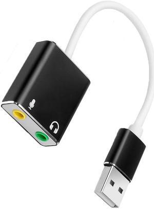 USB External Sound Card Jack 3.5mm USB Audio Adapter USB To Audio Headset Microphone For Macbook Computer Laptop PS4 Sound Card(With Cable)