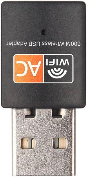 600 Mbps 2.4GHz+5GHz Dual Band USB Wifi Adapter Wireless Network Card Wireless USB WiFi Adapter Wifi Dongle  PC Network Card