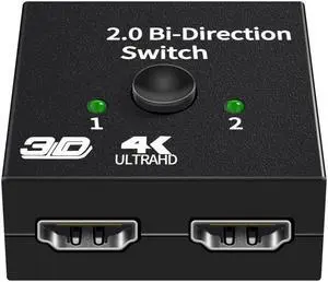 HDMI-Compatible Splitter 4K Switch KVM Bi-Direction 1x2/2x1 HDMI-compatible Switcher 2 in1 Out for PS4/3 TV Box Switcher Adapter