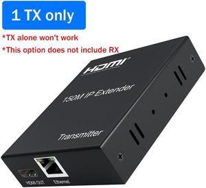 (with AU Plug)(1 TX only)150M HDMI Extender over IP /TCP Rj45 Cat5e/6 1080P HDMI Ethernet Video Extender Support one TX to Multiple RX by Ethernet Switch
