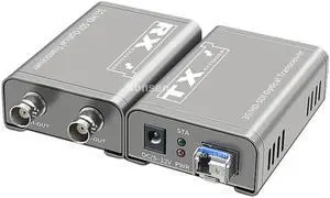 3G SDI Fiber Extender over LC Fiber Optical cable to 20Km 1080P HD SDI Video Audio Fiber Extension Broadcast Level with LC SFP(With AU Plug)
(TX and RX)