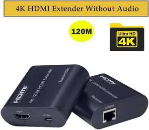 4K HDMI Extender 120M over CAT5e/6 RJ45 1080P 60M HDMI to Ethernet Rj45 Extender kit with Audio EDID for PS5 HDTV PC laptop TV(USB Cable)
(4K 120M No Audio)