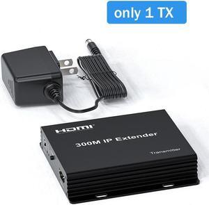 HDMI Extender over IP Rj45 Cat5e/6 Cable to 300M 1080P HDMI Ethernet Matrix IP Extender Transmitter via Network Switch with DIP(EU Plug)
(only 1 TX)