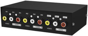 2/4/8 Way AV RCA Switch 8 in 1 Out  AV Signal Composite Video L/R Audio Swithcer Switcher Selector Box for STB DVD HDTV VCD VCR(2x1)