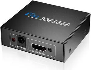4K HDMI Splitter 1 in 4 out HDMI Video Distributor Splitter 1X2 1X4 Splitter 1 in 2 out 1080P Dual Display for HDTV PC Loptop TV(USB Cable)
(1080P 1x2)
