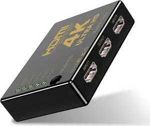 4K HDMI Switcher 5x1 3x1 1080P HDMI Video Switch Selector Box 5 in 1 out With Remote Controlle for PC Loptop Xbox TVBOX HDTV PS5(5 In 1 Out)
