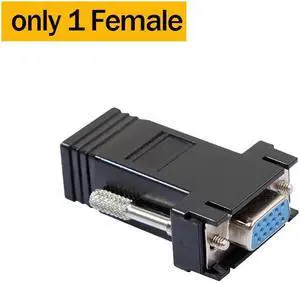 VGA Extender over Ethernet Cat5e/6 cable 20M VGA to Rj45 Adapter HD VGA 15 Pin Male to LAN RJ45 Female Network Cable Extender(only 1 Female)