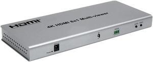 4K HDMI Video Multi Viewer 8 in 1 out HDMI multiviewer Seamless Switcher 8x1 1080P 8 Picture HDMI Multi viewer for TV Projector(UK Plug)
(NO Packing Box)