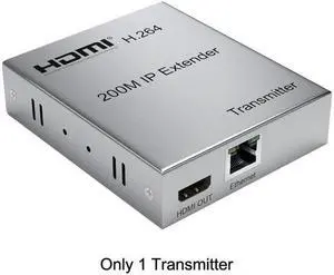 (UK Plug)(1 TX)200M HDMI Extender over IP Ethernet Cat6 HDMI Matrix Extender Support Many Transmitter to Many Receiver Through Network Switch