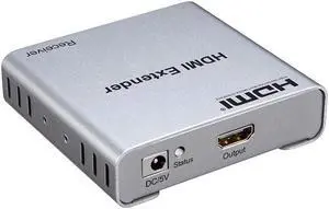 4K 100M HDMI Extender with Local Loop out over CAT5E/6 RJ45 Ethernet Cable HDMI to Rj45 Transmitter for Laptop PC To TV Monitor(US Plug)