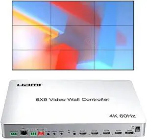 4K 5x9 HDMI Video wall controller 2x2 3x3 Multi Screen Processor Horizontal Vertical Splicer 90 180° Rotate PIP with Multiviewer(AU Plug)