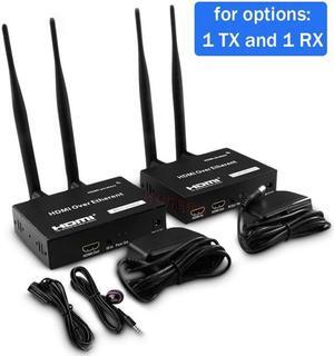 (with UK Plug)(1 TX and 1 RX)200M Wireless HDMI Extender 1080P HDMI Video WiFi Extension Transmit with IR HDMI Loop for Live Streaming PC Laptop TV Monitor