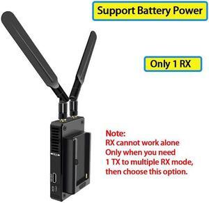 (UK Plug)(1 RX (Battery))200M Wireless HDMI Extender 1080P WiFi HDMI Extender Video Transmitter for Live Streaming PC Camera Camcorder TV Support Battery