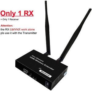(with EU Plug)(1 RX only)1080P Wireless HDMI Extender 200M WiFi HDMI Screen Share Video Extension Transmitter with Loop Out for DVD Camera PC TV Monitor