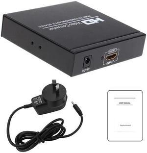 HDMI to HDMI + AV Converter 1080P HDMI to 3RCA CVBS AV Composite Video Audio Scaler Adapter for Monitor TV Projector Camera(With AU Plug)