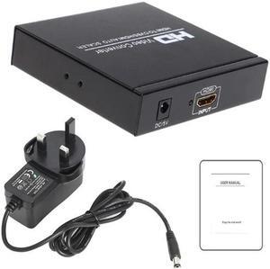HDMI to HDMI + AV Converter 1080P HDMI to 3RCA CVBS AV Composite Video Audio Scaler Adapter for Monitor TV Projector Camera(With UK Plug)