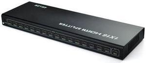 4K HDMI Splitter 1x16 HDMI Video Distributor 1 in 16 out Multi-screen Display Screen Mirror Splitter for PS4 XBOX PC Monitor TV(with UK Plug)