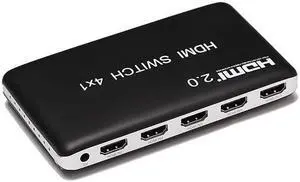 4K 60Hz HDMI Switch 7x1 4x1 3x1 HDMI 2.0 Switcher Video Selector 7 in 1 out Support HDR HDCP2.2 for PS3 XBOX DVD PC HDTV Monitor(AU Plug)
(HDMI Switch 4x1)