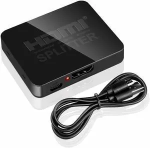 4K HDMI Splitter 1x4 1x2 HDMI Video Splitter 1 in 4 out HDMI Distributor 1x2 Amplifier Dual Display for PS4/5 Apple HDTV XBox PC(1 in 2 out)