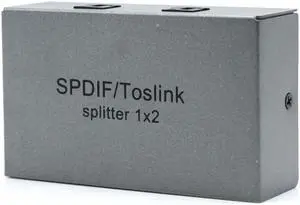 1X2 Toslink Optical Digital Audio Splitter 1 in 2 Out Support LPCM 2.0 DTS Dolby Digital for PS4 DVD HDTV STB VHS VCR