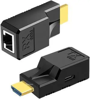 1080P HDMI Extender over Cat6 Ethernet cable to 60M HDMI rj45 Extension Audio Video Sync Transmitter for PC Loptop HDTV Monitor