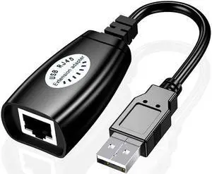1 Pair USB Extender over Single Rj45 Cat5e Cat6 Cable up to 150ft USB to Ethernet Rj45 Extension Transmit Support USB Mouse