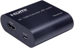 4K HDMI Extender over Single Rj45 Cat5e/6 Cable 120M with Audio 1080P 60M HDMI Ethernet Extender with EDID for PC Laptop PS4 TV(USB Power Cable)
(4K 120M with Audio)
