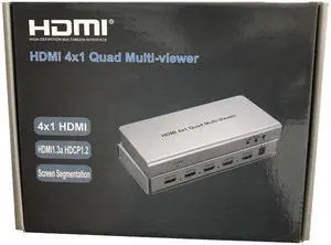 4K HDMI 8x1 Multi-viewer Switcher 8 In 1 Out Seamless Switch 4x1 Quad Multiviewer PIP Picture Display Screen Divider Converter(US Plug)
(1080P 4x1 With Box)