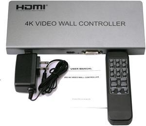 4K 2x2 HDMI Video Wall Controller 1080P TV Wall Processor 1x2 1x3 1x4 4 Screens Stitching Bezel Compensation 180 Degree Rotate(AU Plug)
(4K 2X2)