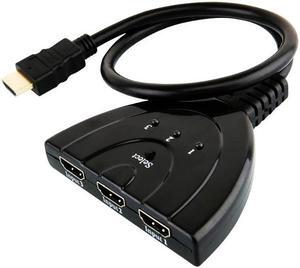 4K*2K 3x1 HDMI-compatible Cable Splitter 1080P Video Switcher Adapter 3 Input 1 Output Port Hub for Xbox DVD HDTV PC Laptop TV(1080P Version)