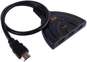 4K*2K 3x1 HDMI-compatible Cable Splitter 1080P Video Switcher Adapter 3 Input 1 Output Port Hub for Xbox DVD HDTV PC Laptop TV(4K Version)