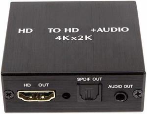 4K x 2K Video Audio Extractor HDMI-Compatible to 3.5MM Audio Converter SPDIF Optical TOSLINK Stereo Out Splitter Adapter