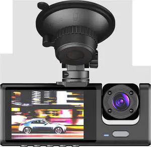 Car DVR 2-inch IPS screen Smart three-record three-lens HD night vision wide-angle 1080P driving recorder